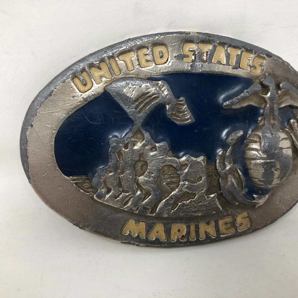De Colección Marines de los Estados Unidos Iwo Jima Águila Cinturón Hebilla D Logo Semper Fi Militar Foto 2 de 4