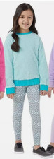 32 DEGREES HEAT GIRLS 2 PIECE SHERPA TOP  LEGGING SET AQUA BLUE L 14/16 NWT