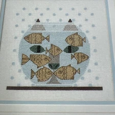 Fishful Thinking Fishbowl Cat Cross Stitch Pattern By Edie Harper Book 2E