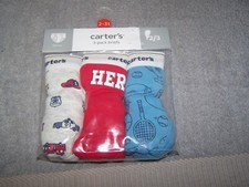 Carter's Boys 3-Pack Briefs Multicolor Size 2/3 New in Pack