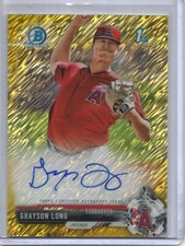Grayson Long 2017 Bowman Chrome Gold Refractor Autograph #18/50