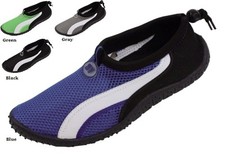 Mens Slip On Water Aqua Shoes Socks Black Blue Gray Green Sizes 7 8 9 10 11 12
