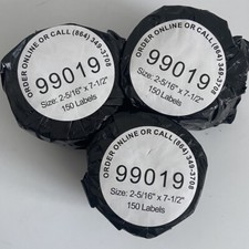3 Rolls White Paper 99019 Dymo  Duo Compatible Postage Labels - 2-5/16" x 7-1/2"