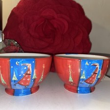 Two  Santa On Ice Bowls