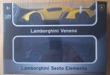 BRAHA 1/24 FRICTION DRIVE LAMBORGHINI VENENO & SESTO ELEMENTO NEW BOXED
