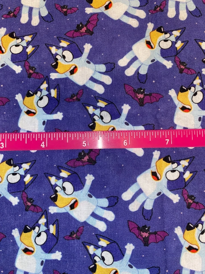 1/2 Yard BLUEY HALLOWEEN 100% Cotton Fabric 18" X 44" NEW (7.5) Limited - Image 2 of 3