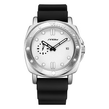 Watches for Men with Calendar, Rotating Bezel and Small Seconds Dial Silicone...
