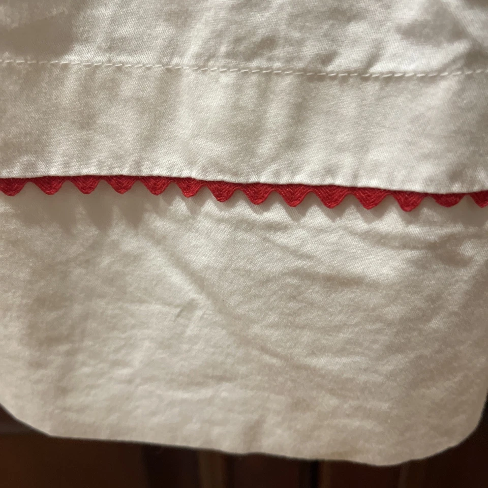 经典 ANIVINI SMOCKED CHRISTMAS 连衣裙 白色 6x CANDYCANES 二手 — 第 3/4 张图片