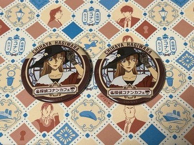 New Hagiwara Chisoku Conan Cafe Can Badge Drawn Ver. 2Pack, Metal