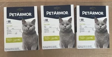 Lot  Of 3 Pet Armor Flea and Tick Treatment for Cats 3 Doses Per Box. See Pics
