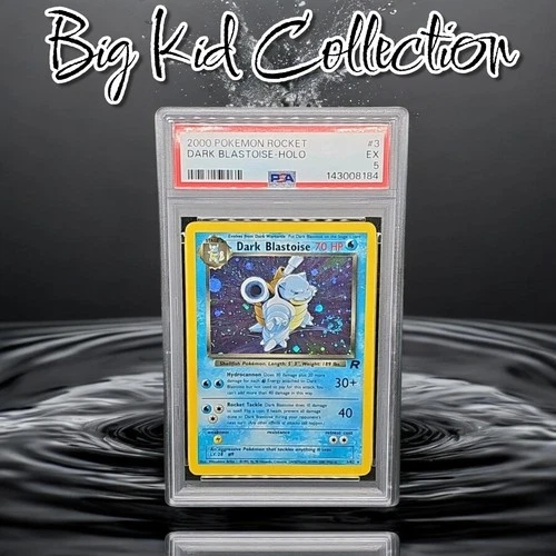 2000 Pokemon Team Rocket Dark Blastoise Holo PSA 5