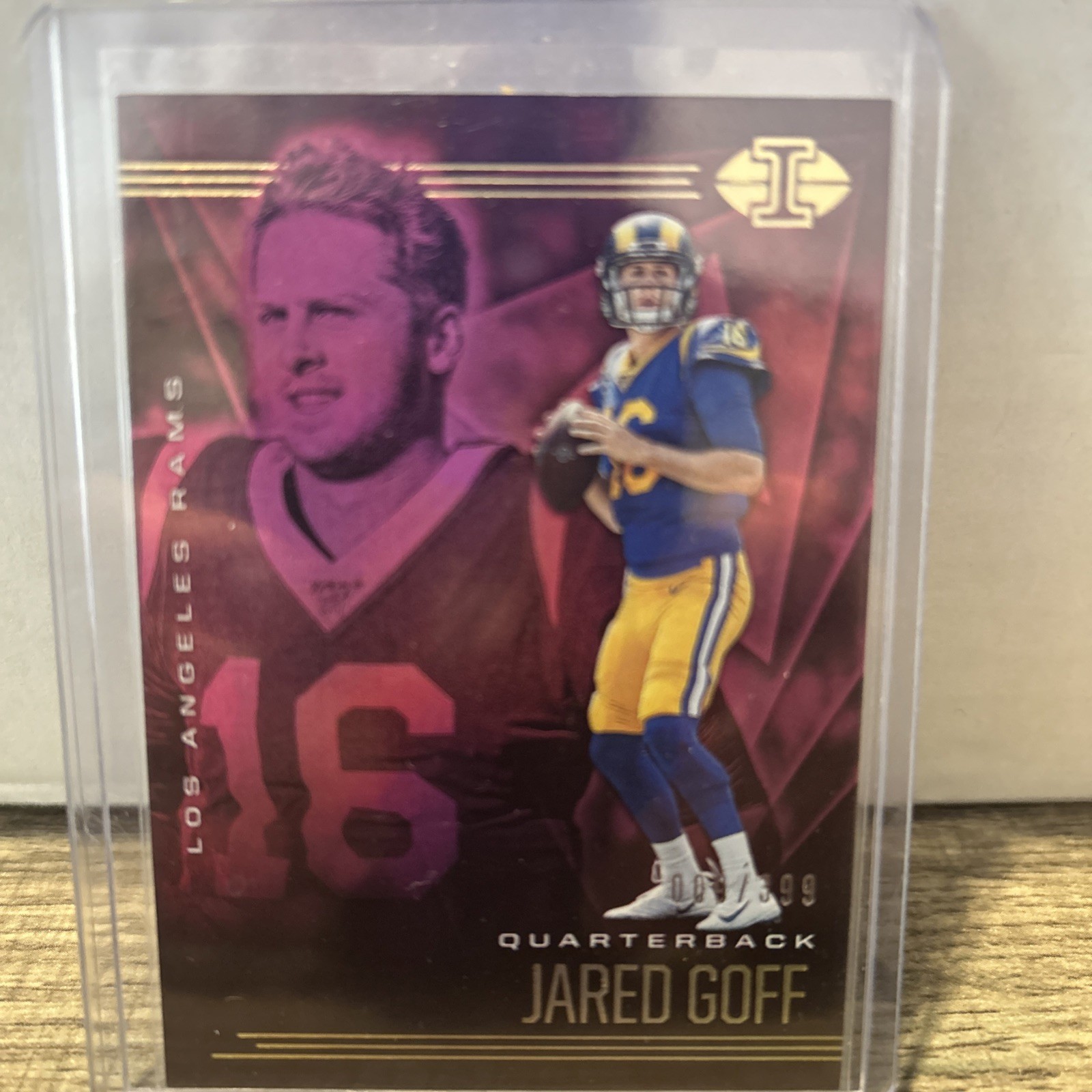 2019 Panini Illusions - Jared Goff #38 Trophy Collection / 299 Hobby