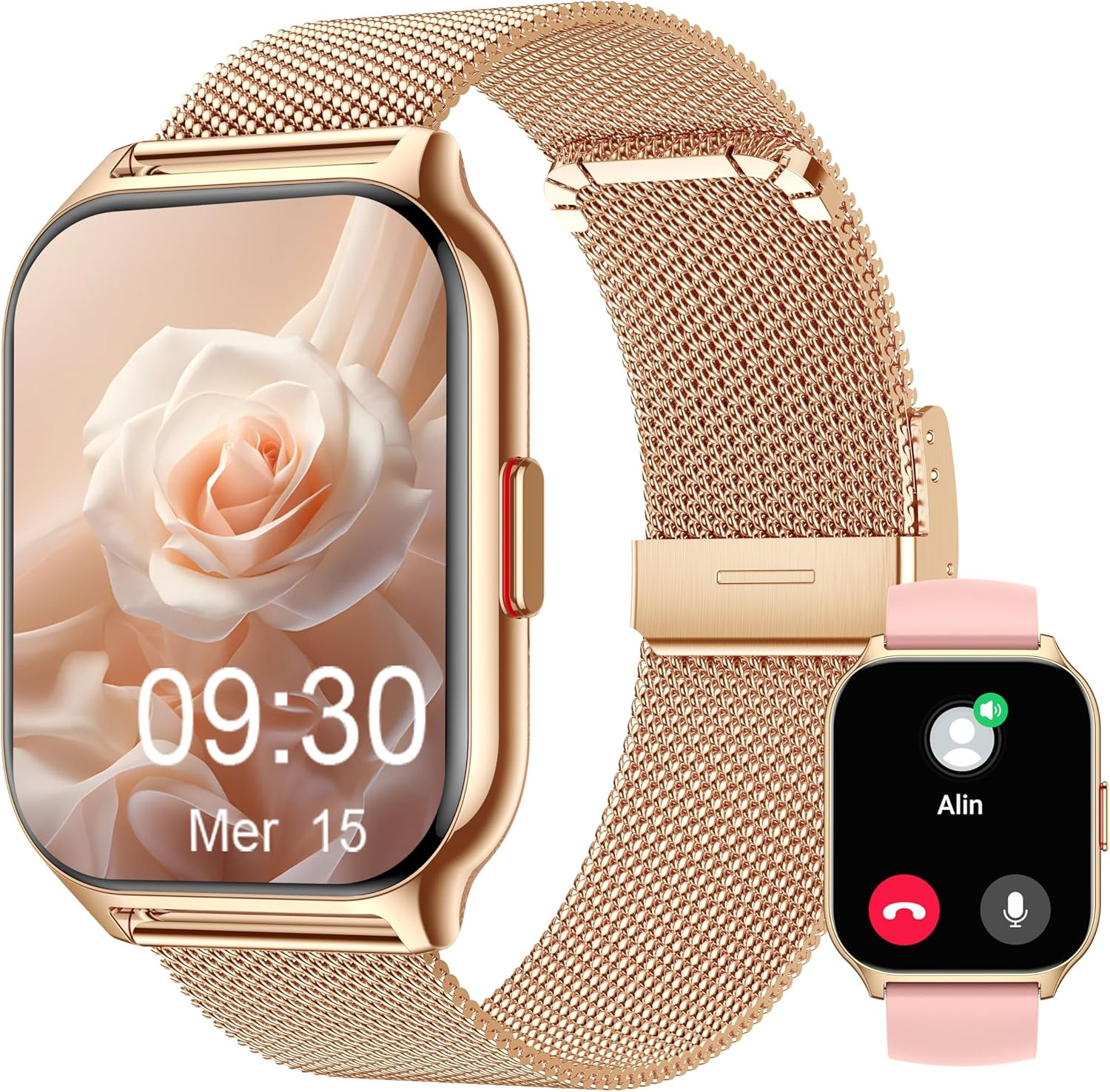 Smartwatch, Uomo Donna Effettua/Risposta Chiamate Orologio, 100+ Modalità Sporti