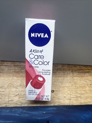 Nivea A Kiss of Care & Color SHEER CRIMSON Lip Moisturizer Balm NEW Discontinued