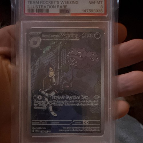 Pokemon Team Rocket's Weezing 199/182 DRI Illustration Rare Holo PSA 8 2025 - Picture 2 of 7