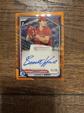 2024 Bowman Chrome Orange Refractor Prospect Auto Barrett Kent /25