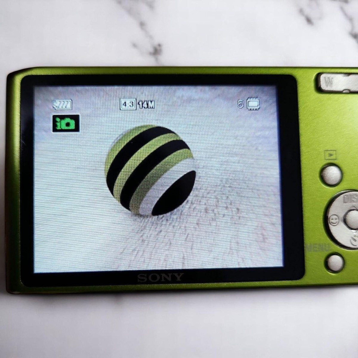 Sony Cyber Shot DSC-W320 Green Digital Camera 14.1MP 4x Zoom
