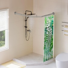 Diamond Shaped Shower Curtain Rod, Adjustable Both Sides: 22.5" - 35.4", Mid...