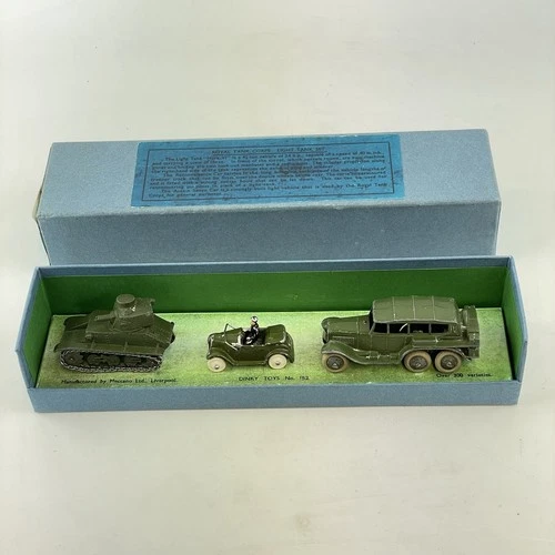 Vintage Dinky Toys No. 152 Royal Tank Corps Light Tank Set Repro Box