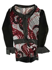 Leo  s Dancewear Vintage Black Red White Long Sleeve Dance Costume MC Medium