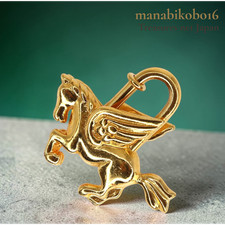Hermes Pegasus Motif Cadenna Charm Gold Color Bag Charm Unisex lock japan Used