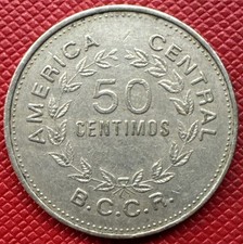 Costa Rica 1976 Copper-Nickel 50 Centimos. KM# 189.3