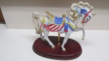 🇺🇸🦄 1991 Lenox Carousel Horse “Pride of America” Porcelain Figurine – 8”