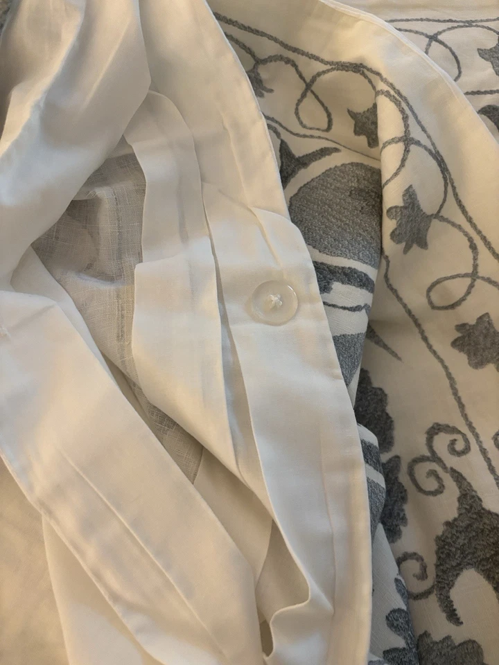 Pottery Barn King Size Duvet Set w/ 3 Euro Shams Paisley Pattern - Tula Suzani  - Image 2 of 4