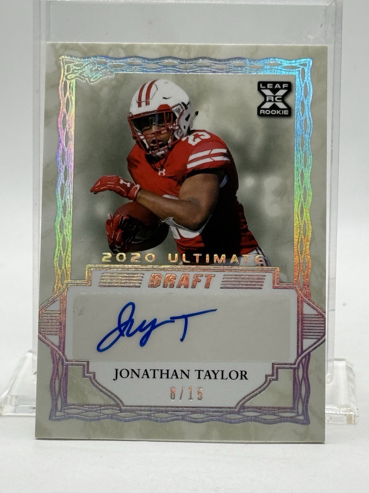 Jonathan Taylor Leaf Ultimate Draft Autographs Xrc #BAJT1 Spectrum Silver