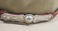 Sterling Silver  VOGT Hat Band Centerpiece and small Sterling Silver Buckle 3
