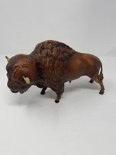 Vintage Breyer Bison Buffalo Plastic Figurine  - Reddish Brown - 12" long
