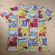 Nickelodeon Rugrats T-Shirt All Over Print 90s Cartoon Characters, Size XL