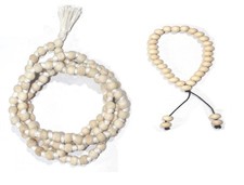 8MM TULSI HOLY BASIL PRAYER BEADS JAPA MALA NECKLACE HAND KNOTTED KARMA 108 1