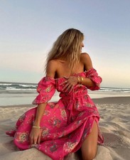 Spell & Gypsy Collective Solstice Linen Soiree Women's Dress Size M