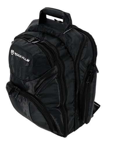 Rockville RVBACKPACK V2 Large DJ Laptop/Gear Travel Backpack Bag/9 Compartments