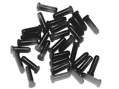 30 Blei Kabelaufsätze KCNC Tips Aluminium 1,2-1,8mm schwarz