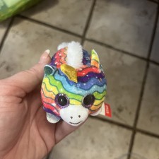 Ty Blue And Pink Unicorn - Beanie Boo Mini Babies Plush - McDonald  s Happy Meal