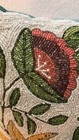 Primrose Vintage Beaded Floral Throw Pillow White Turquoise Green Yellow Pink — photo 6