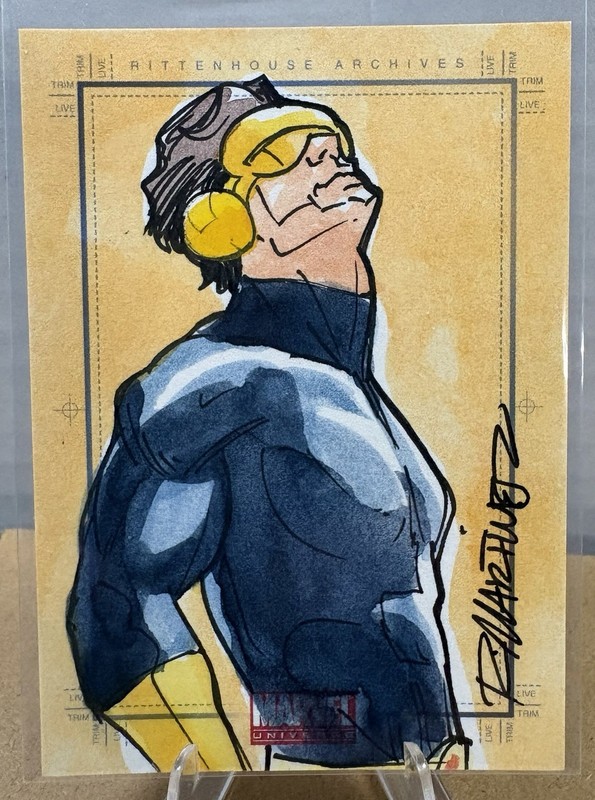 Marvel Rittenhouse Archives Cyclops Sketch By Randy Martinez 1/1