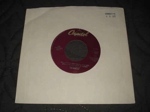 THE BEATLES "SGT. PEPPER'S" "A DAY IN THE LIFE" POP ROCK 45 CLEAR VINYL RECORD