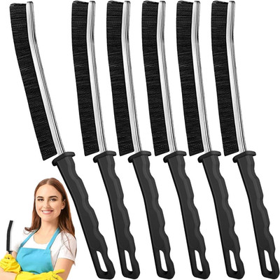 6Pcs Multifunctional Gap Crevice Cleaning Brushes Plastic Steel Home Kitchen