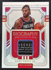 2022-23 National Treasures Biography Materials Super Prime Gary Trent Jr. 1/1