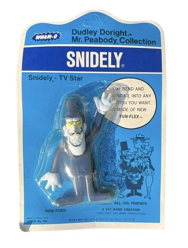 Vintage 1972 NIP Wham-o Snidely Whiplash Fun Flex Bendable Dudley Do Right