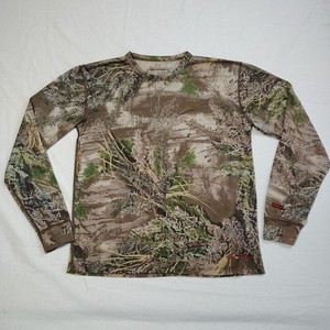 Core4Element Merino Wool Shirt Mens L Camo Realtree Max-1 Long Sleeve Base Layer
