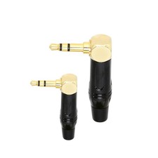 Replacement TRS Male Plug 3 Pole Right Angle 3.5mm Solder Type DIY Audio...
