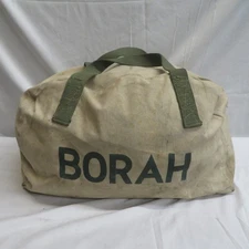 VTG Military Canvas Duffel Bag U.S. Army Style with “BORAH” Marking – Heavy Duty