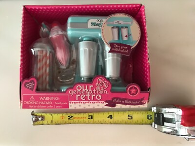 Our Generation Retro MAKE A MILKSHAKE Set for Most 18'' Dolls New