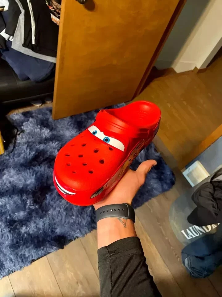 NEW Lightning McQueen Crocs Clog Adult Shoe Limited Classic Disney No Lightup - Image 3 of 4