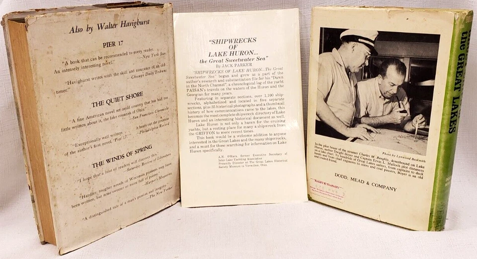 3) books: GREAT LAKES' GHOST SHIPS, SHIPWRECKS OF LAKE HURON, LONG SHIPS PASSING Foto 2 de 4