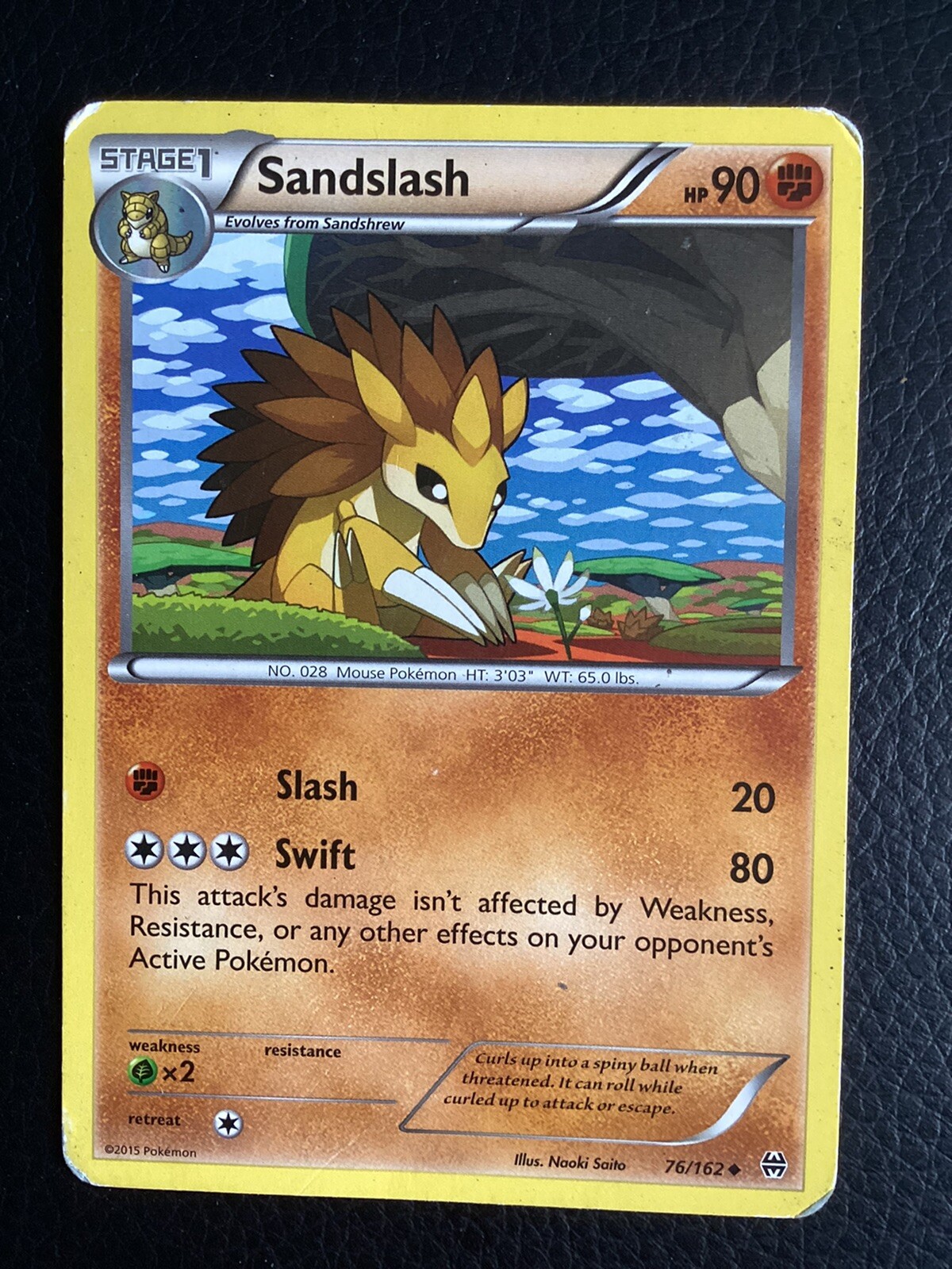 Sandslash 76/162 XY Breakthrough Used Condition